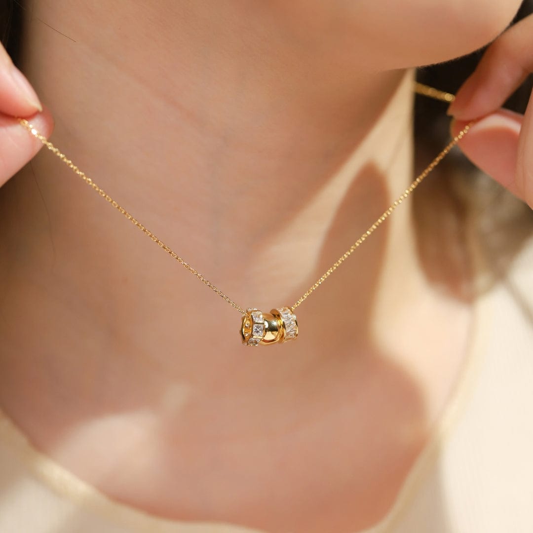 TAI JEWELRY | Necklace With CZ Rondelle Charms | Necklace |