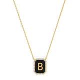 TAI JEWELRY | Onyx Monogram Pendant Necklace | Necklace |