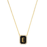 TAI JEWELRY | Onyx Monogram Pendant Necklace | Necklace |