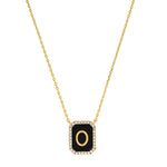 TAI JEWELRY | Onyx Monogram Pendant Necklace | Necklace |