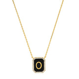 TAI JEWELRY Necklace O Onyx Monogram Pendant Necklace