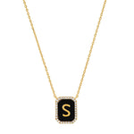 TAI JEWELRY | Onyx Monogram Pendant Necklace | Necklace |