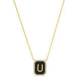TAI JEWELRY | Onyx Monogram Pendant Necklace | Necklace |