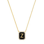 TAI JEWELRY Necklace Z Onyx Monogram Pendant Necklace