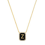 TAI JEWELRY | Onyx Monogram Pendant Necklace | Necklace |