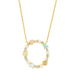 TAI JEWELRY | Opal Stone Monogram Necklace | Necklace |