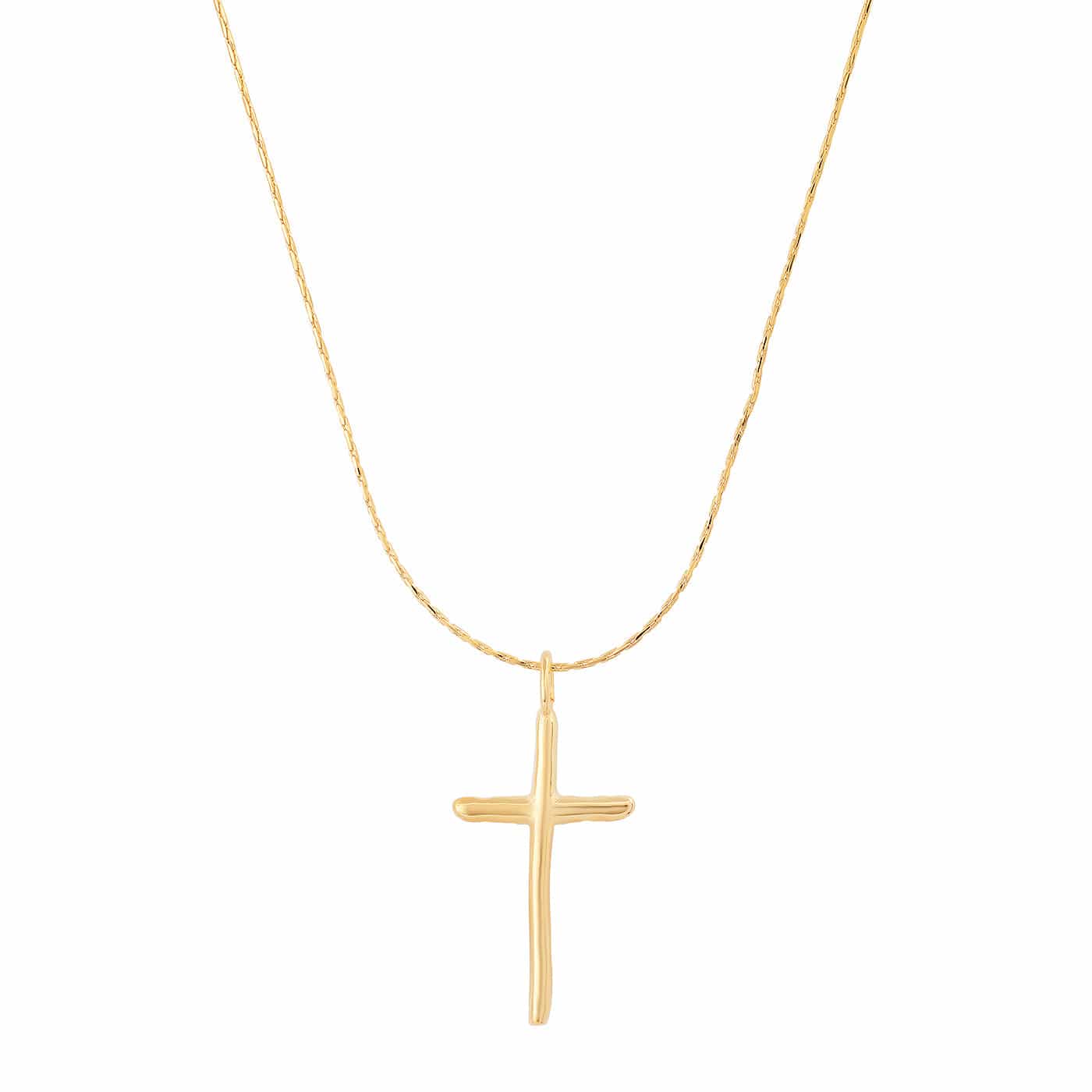 TAI JEWELRY | Organic Gold Cross Necklace | Necklace |