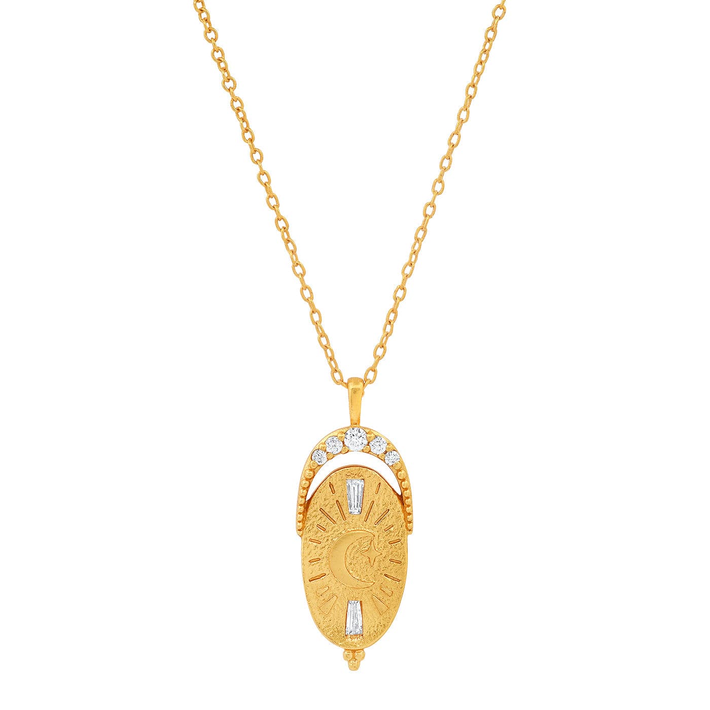 TAI JEWELRY Necklace Oval Coin Necklace
