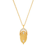 TAI JEWELRY Necklace Oval Coin Necklace
