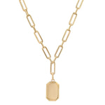 TAI JEWELRY | Paperclip Chain with Tag Pendant | Necklace |