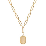 TAI JEWELRY | Paperclip Chain with Tag Pendant | Necklace |