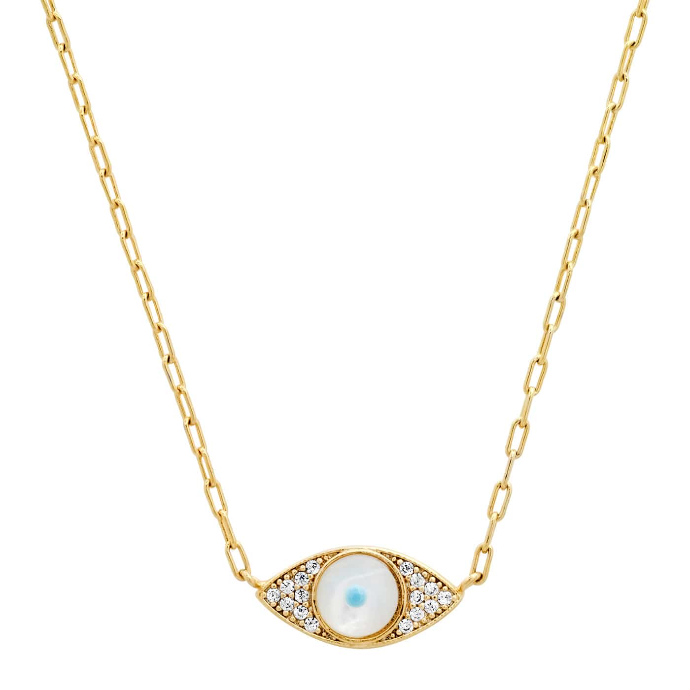 TAI JEWELRY Necklace Pave Evil Eye Necklace