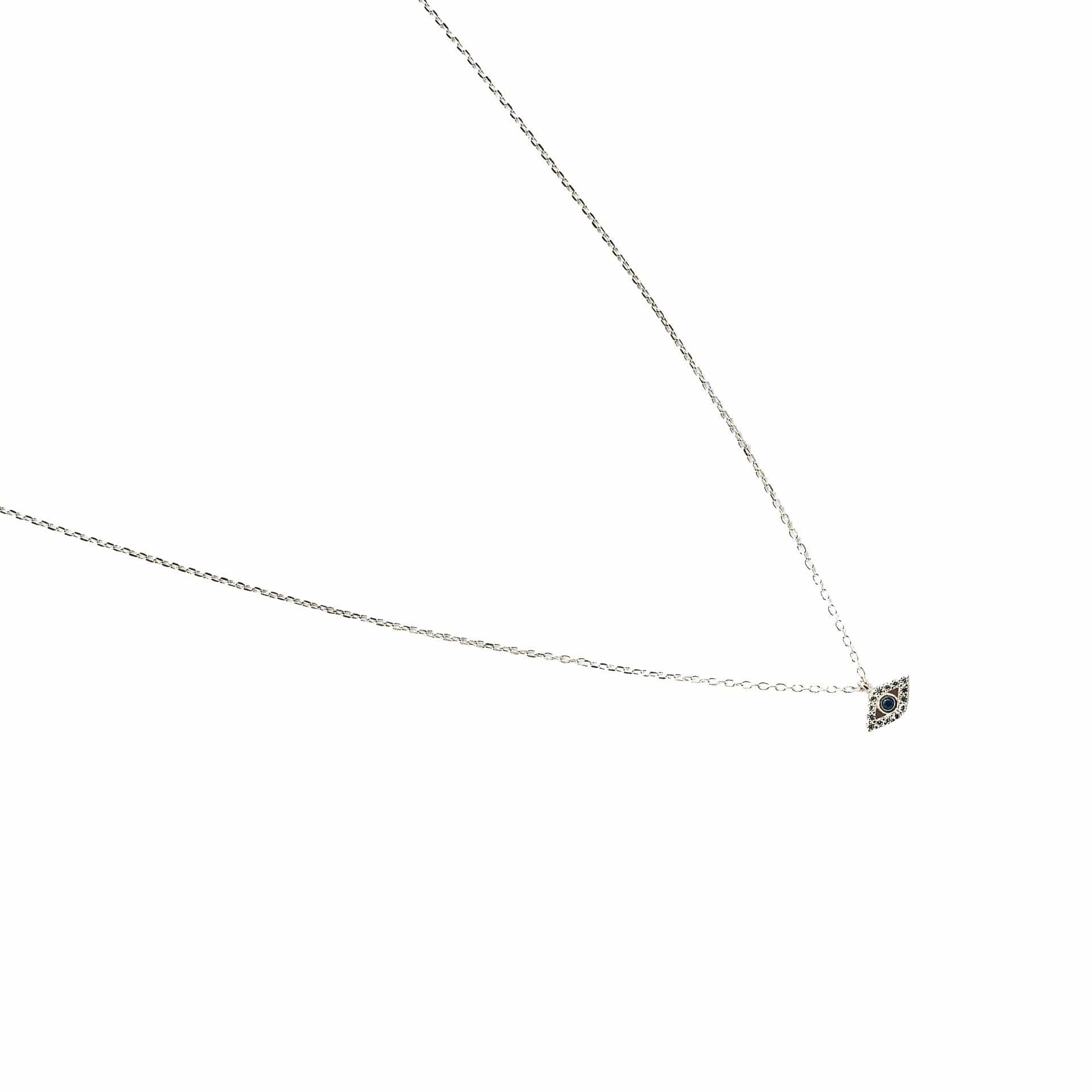 TAI JEWELRY Necklace Pave Evil Eye Necklace With Montana Detail