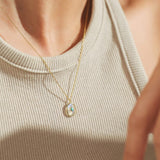 TAI JEWELRY Necklace Pearl and Opal Oval Pendant Necklace