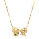 TAI JEWELRY | Pearl-Embellished Bow Necklace | Necklace |