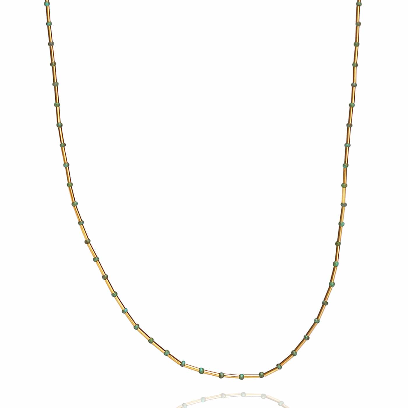 TAI JEWELRY Necklace Green Prosperity Beaded Choker