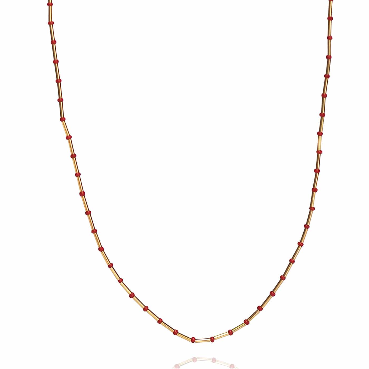 TAI JEWELRY Necklace Red Prosperity Beaded Choker