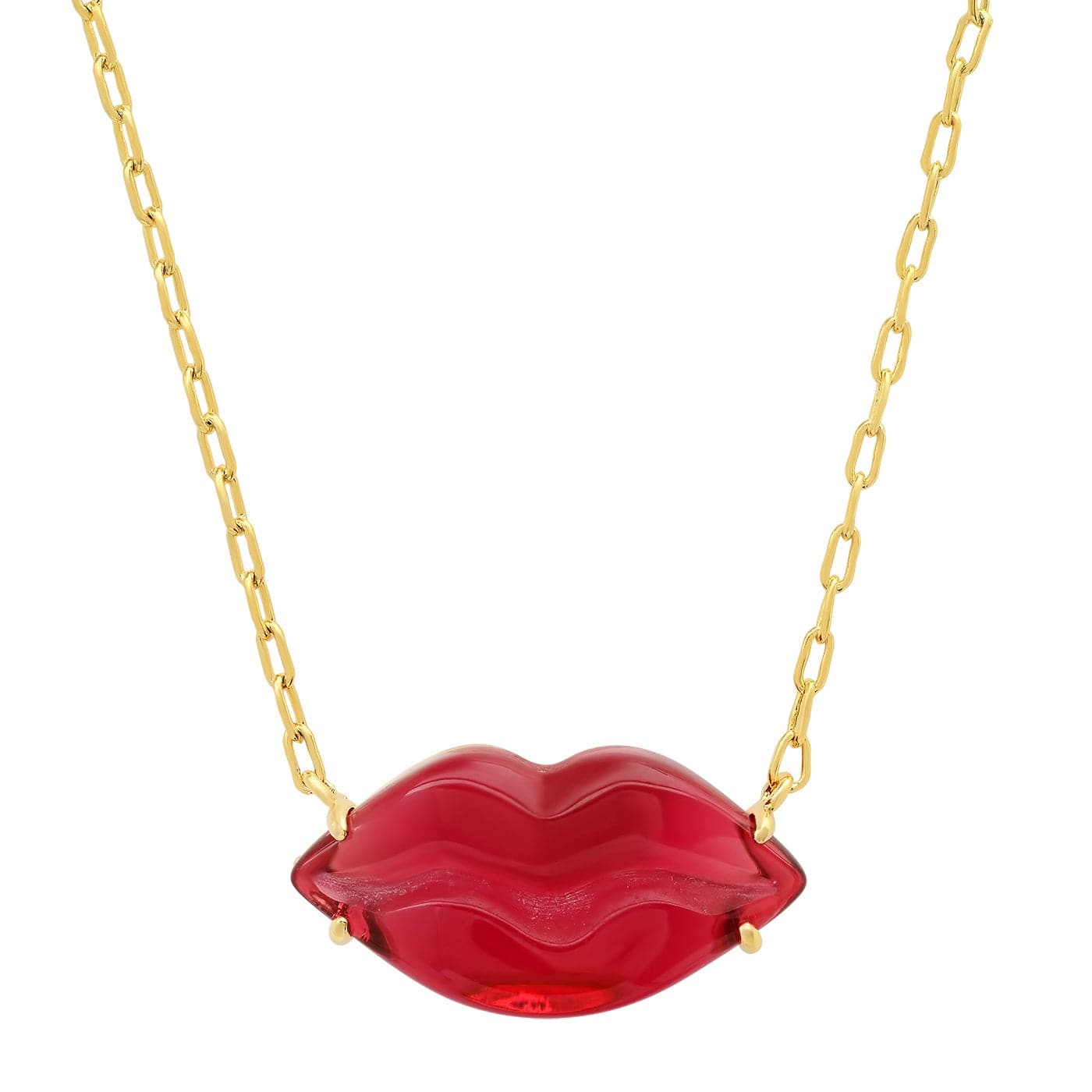 TAI JEWELRY | Red Lip Pendant Necklace | Necklace |