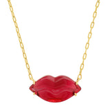 TAI JEWELRY | Red Lip Pendant Necklace | Necklace |