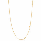 TAI JEWELRY | Sideways Initial Gold Necklace With CZ Accents | Necklace |