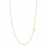 TAI JEWELRY | Sideways Initial Gold Necklace With CZ Accents | Necklace |