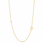 TAI JEWELRY | Sideways Initial Gold Necklace With CZ Accents | Necklace |