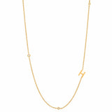TAI JEWELRY | Sideways Initial Gold Necklace With CZ Accents | Necklace |