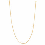 TAI JEWELRY | Sideways Initial Gold Necklace With CZ Accents | Necklace |