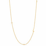 TAI JEWELRY | Sideways Initial Gold Necklace With CZ Accents | Necklace |
