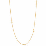 TAI JEWELRY | Sideways Initial Gold Necklace With CZ Accents | Necklace |