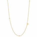 TAI JEWELRY | Sideways Initial Gold Necklace With CZ Accents | Necklace |