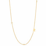 TAI JEWELRY | Sideways Initial Gold Necklace With CZ Accents | Necklace |