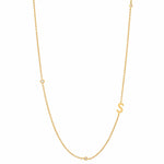TAI JEWELRY | Sideways Initial Gold Necklace With CZ Accents | Necklace |