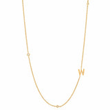 TAI JEWELRY | Sideways Initial Gold Necklace With CZ Accents | Necklace |