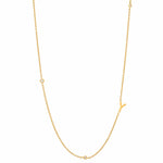 TAI JEWELRY | Sideways Initial Gold Necklace With CZ Accents | Necklace |