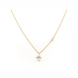 TAI JEWELRY | Simple Chain Necklace With Mini Gold Pearl Cross | Necklace |