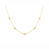 TAI JEWELRY | Simple Chain Necklace with Stationed CZ | Necklace |
