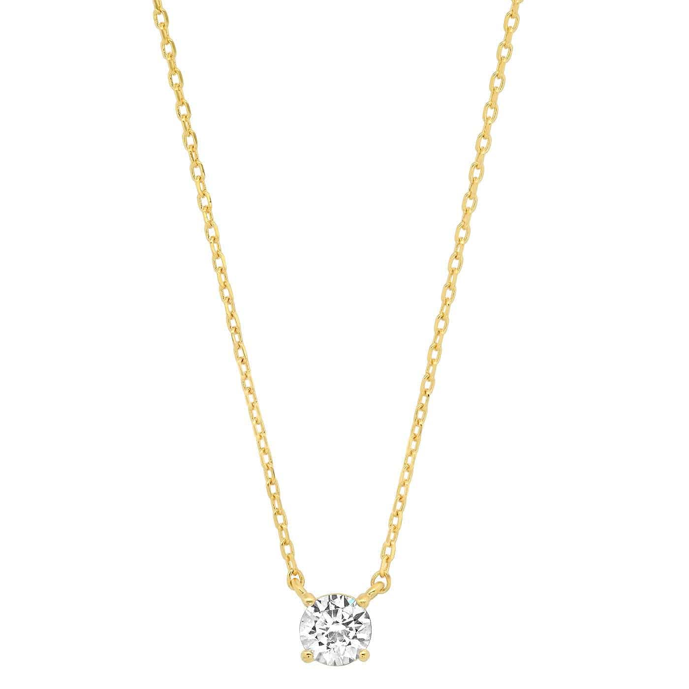 TAI JEWELRY | Simple Chain with Small Round Cut CZ | Necklace |