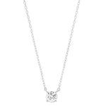 TAI JEWELRY | Simple Chain with Small Round Cut CZ | Necklace |