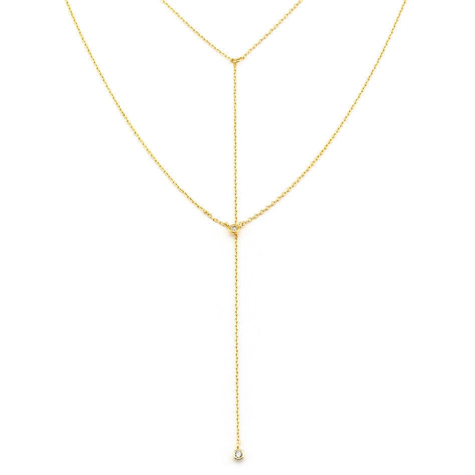 TAI JEWELRY | Simple CZ Layered Necklace | Necklace |