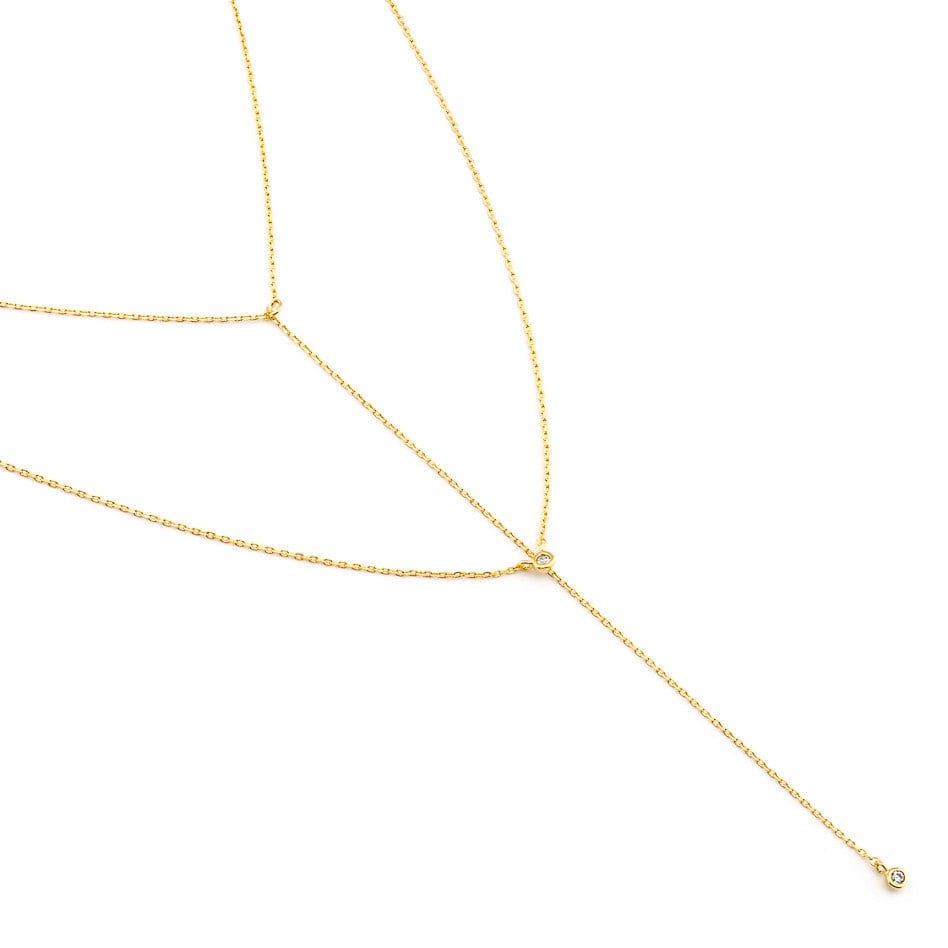 TAI JEWELRY | Simple CZ Layered Necklace | Necklace |