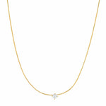 TAI JEWELRY | Snake Chain With Simple Cz Center Stone | Necklace |