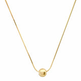 TAI JEWELRY | Snake Chain with Single Gold Ball | Necklace |