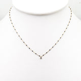 TAI JEWELRY | Sterling Silver Enamel Beaded Necklace With CZ | Necklace |