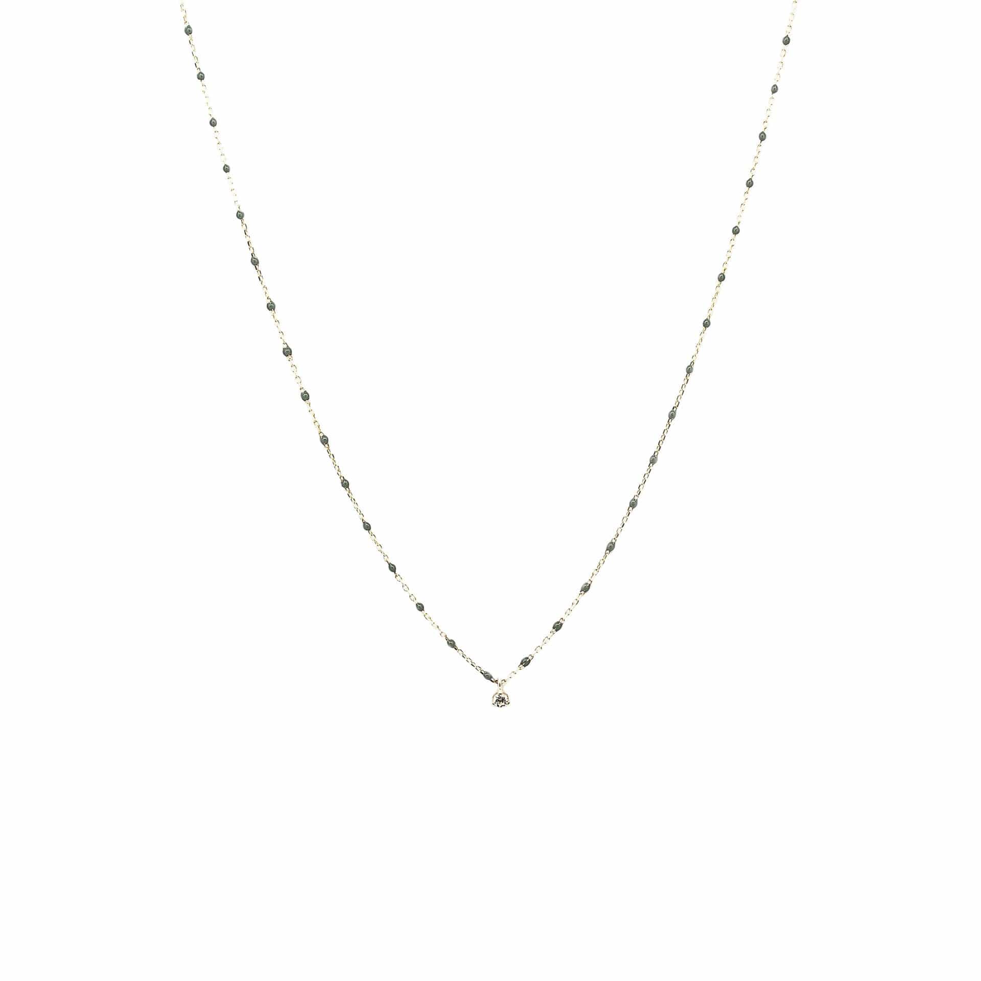 TAI JEWELRY | Sterling Silver Enamel Beaded Necklace With CZ | Necklace |