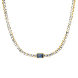 TAI JEWELRY | Tennis Necklace With Center Stone | Necklace |