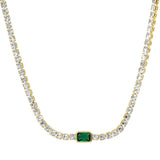 TAI JEWELRY | Tennis Necklace With Center Stone | Necklace |