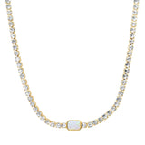 TAI JEWELRY | Tennis Necklace With Center Stone | Necklace |