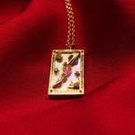 TAI JEWELRY Necklace The Lovers Tarot Card Necklace