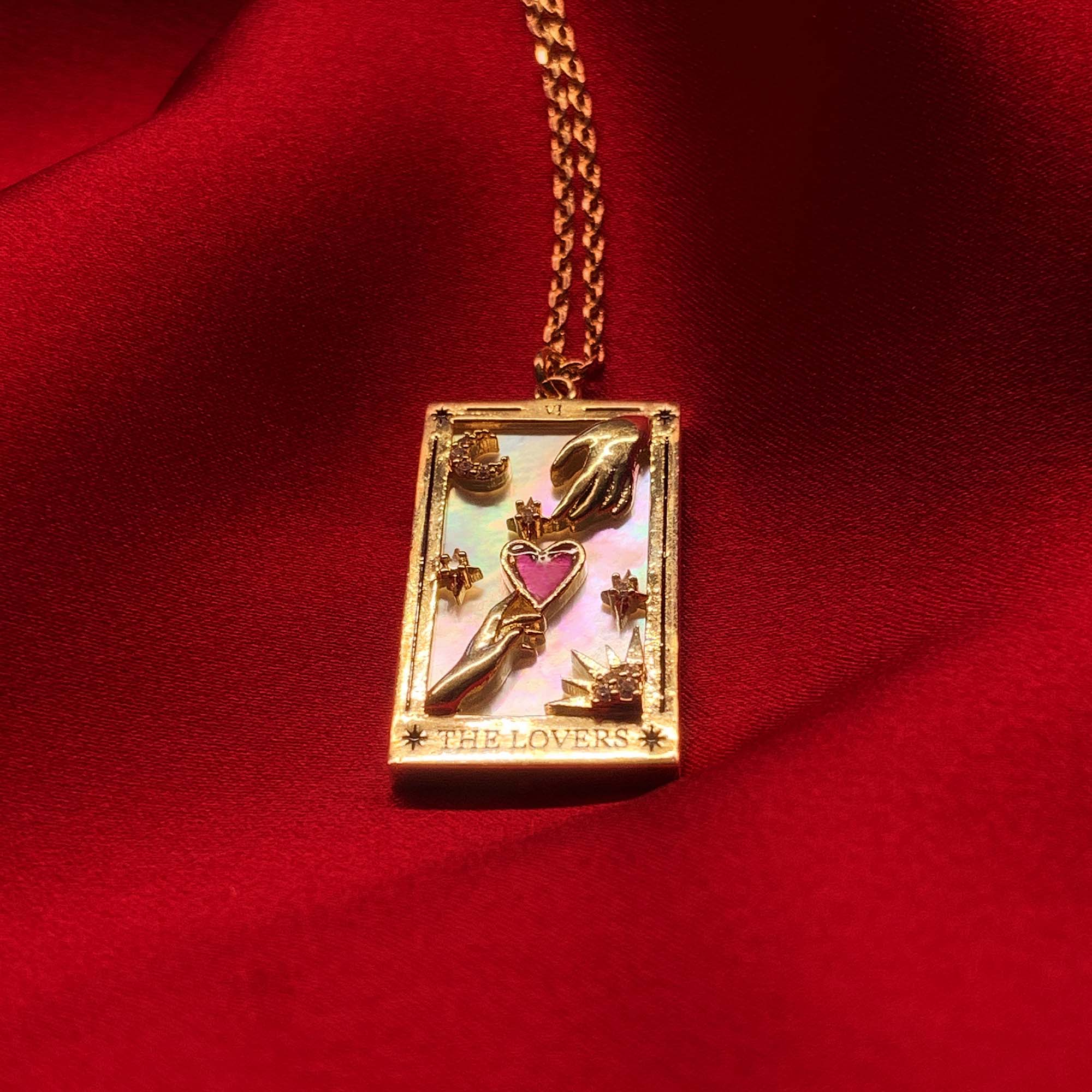TAI JEWELRY | The Lovers Tarot Card Necklace | Necklace |